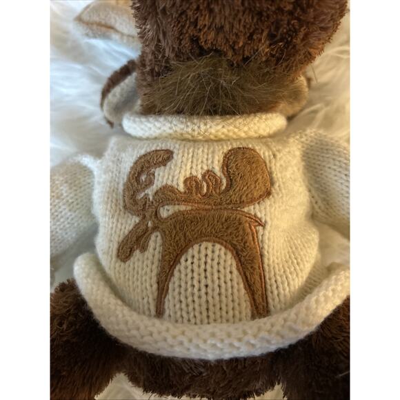 Harry & David Moose Plush 11" Sitting Stuffed Animal w/Sweater Stuffie Christmas - Picture 3 of 5